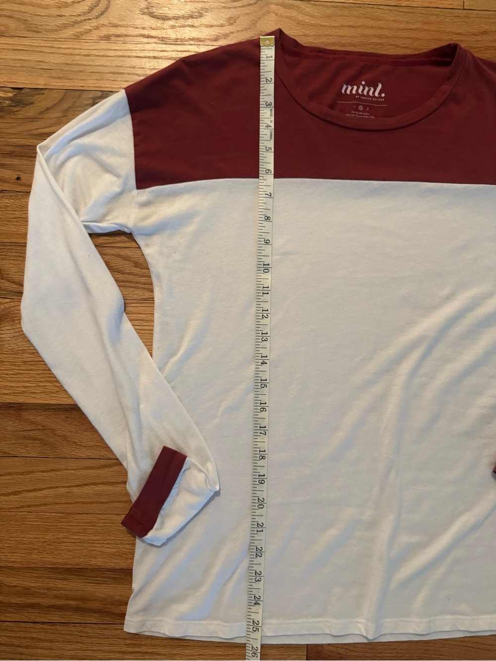 Burgundy Crewneck Graphic Tee by Mint. - Picture 5 of 5